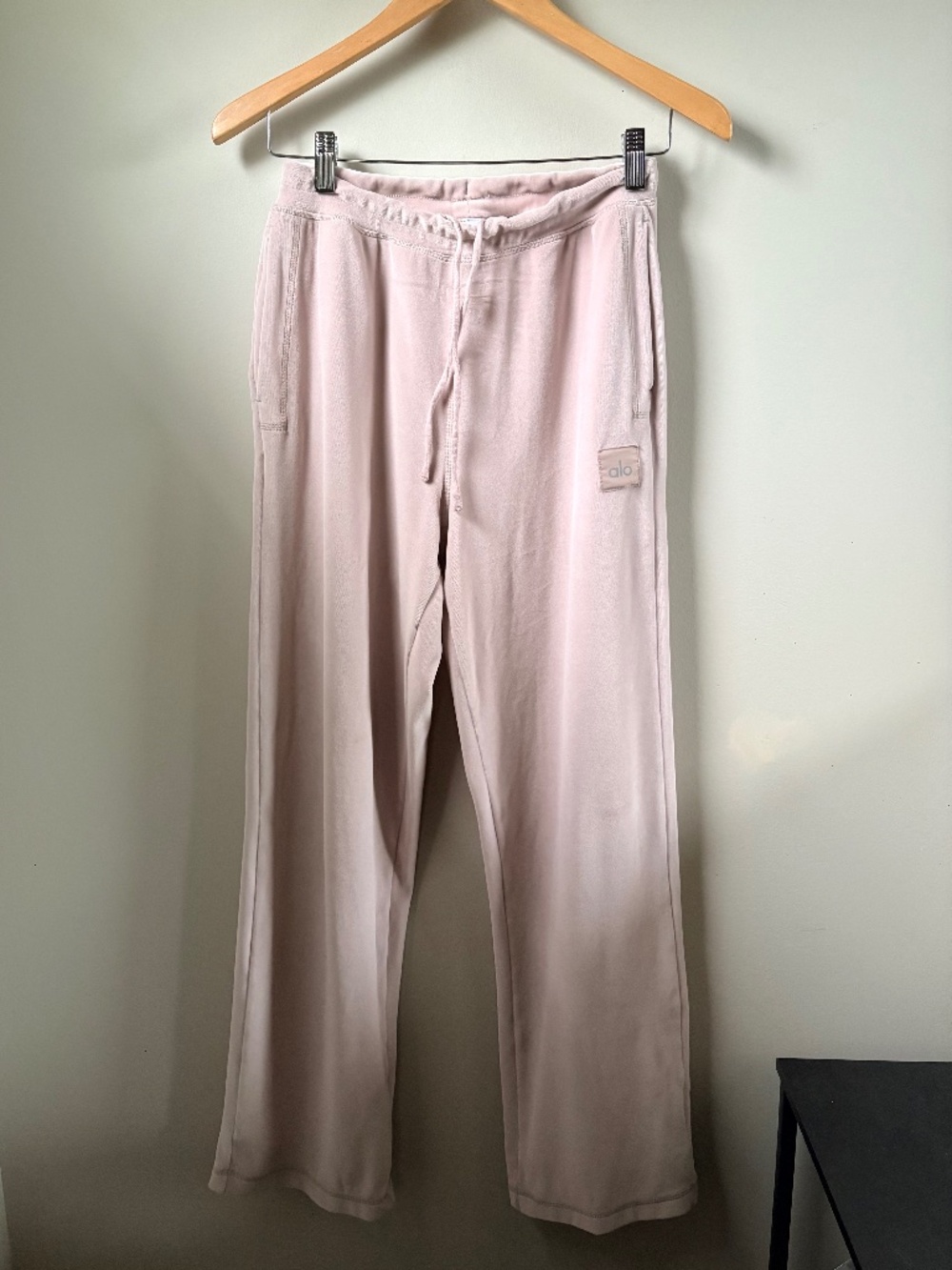 Alo Yoga Velour High Waist Wide Leg Pants S